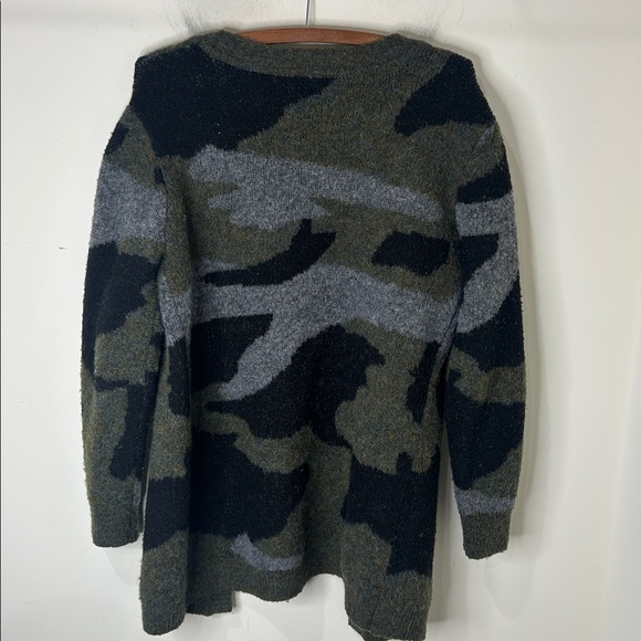 ANTHROPOLOGIE MOTH Camo Knit Open Front Cardigan Size Medium - Picture 4 of 15